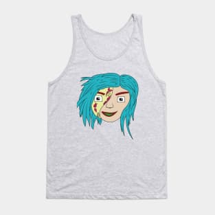 Green Short Hair Don't Care Tank Top